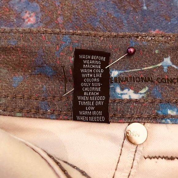 10, INC Patterned Pants Jeans Style Dye Splattered - Picture 9 of 10